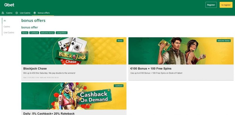 Overview of qbet casino